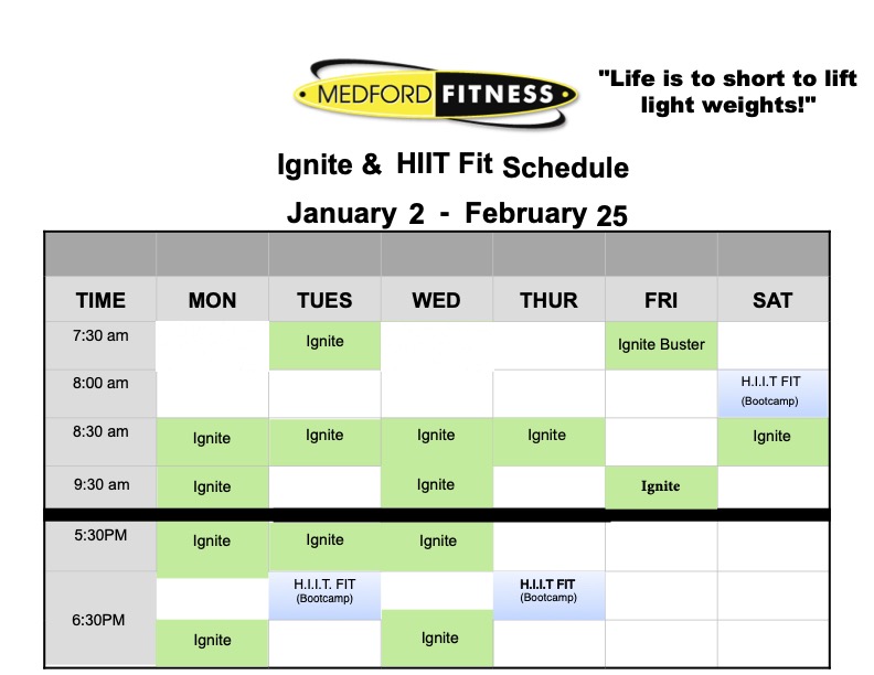 Class Schedules Medford Fitness Gym in Medford, NJ